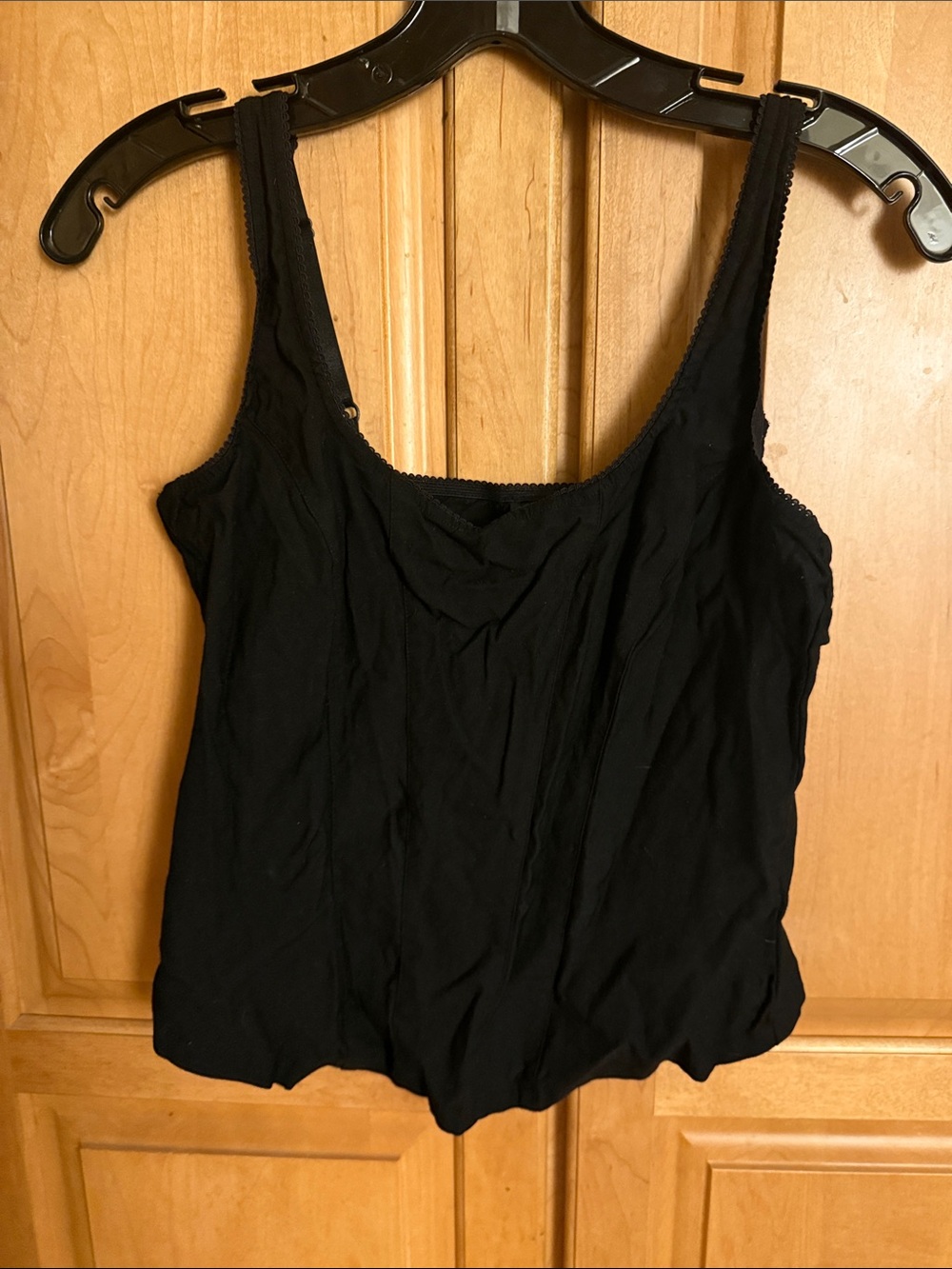 Black Women’s Scoop Neck corset style Tank Top